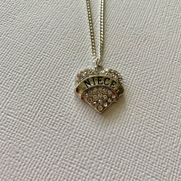Rhinestone Heart Niece Necklace - Picture 2 of 5